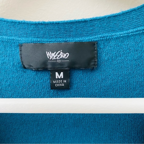 Mossimo Supply Co. Button Up Cardigan Blue/Green Sz Medium - Picture 4 of 9
